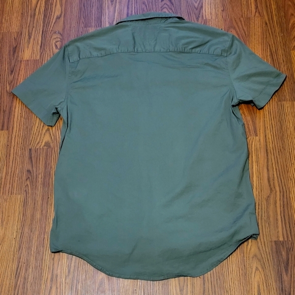 Tommy Hilfiger Olive Green Slim Fit Men’s XL Casual Button-Down Shirt B30 - Picture 5 of 5